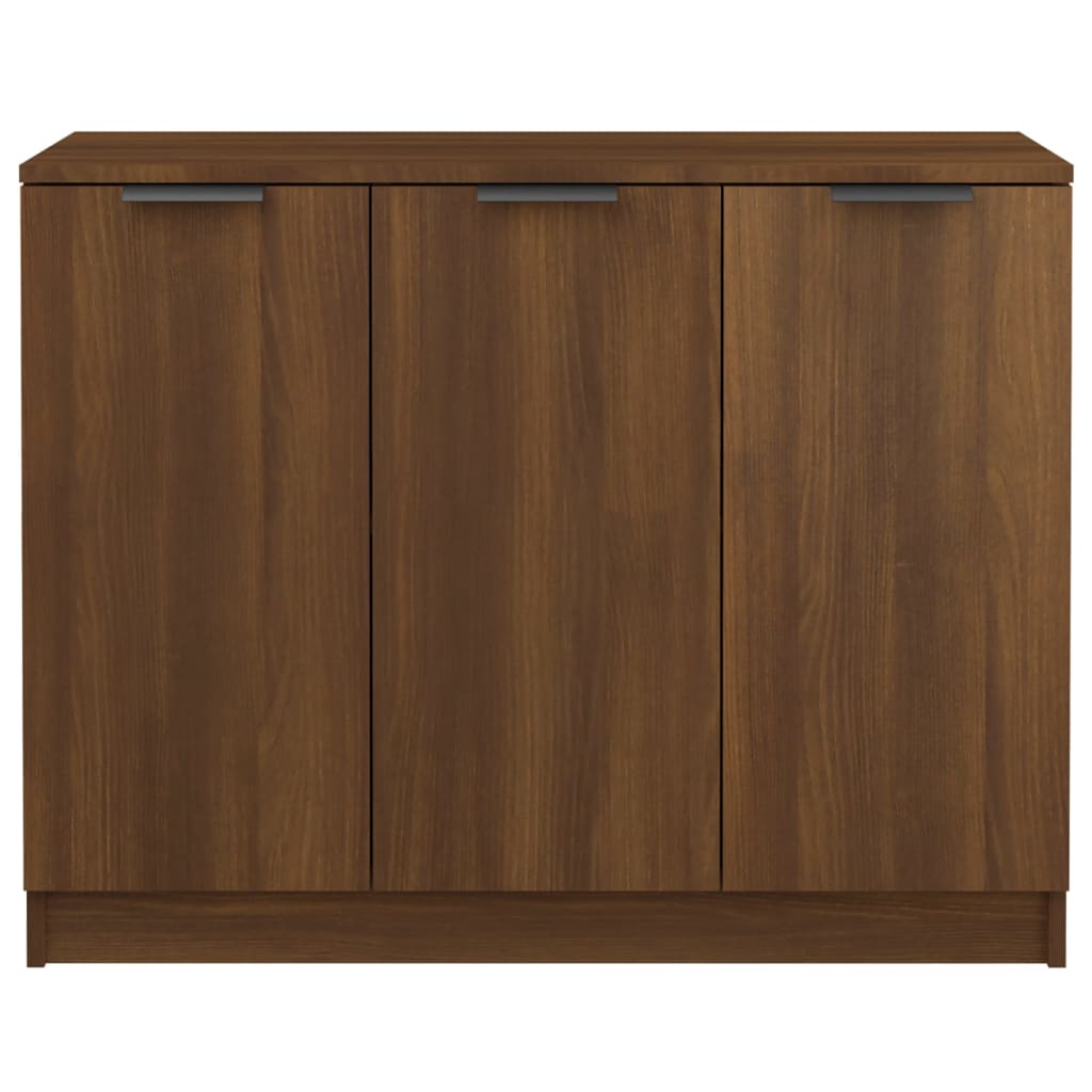 Credenza Rovere Marrone 90,5x30x70 cm in Legno Multistrato - homemem39