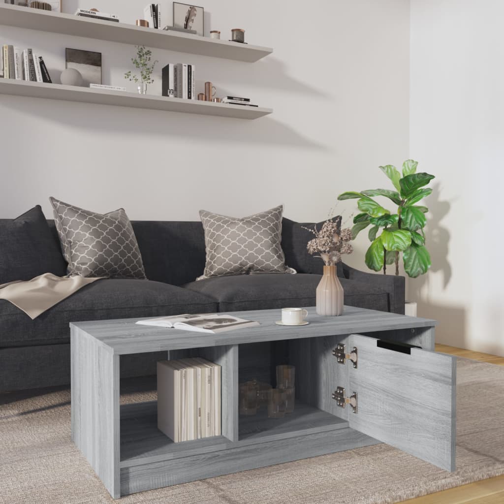 Tavolino da Salotto Grigio Sonoma 102x50x36cm Legno Multistrato - homemem39