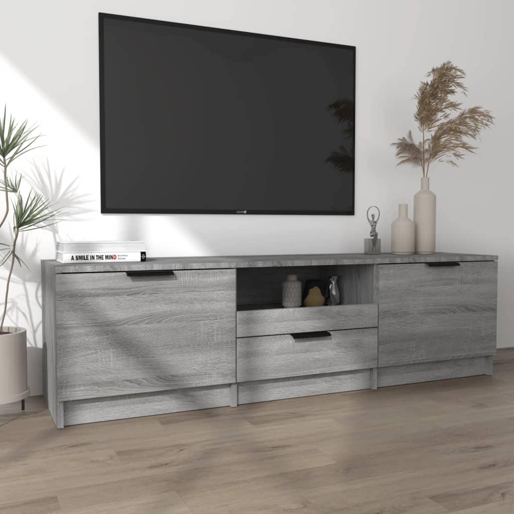 Mobile TV Grigio Sonoma 140x35x40 cm in Legno Ingegnerizzato - homemem39