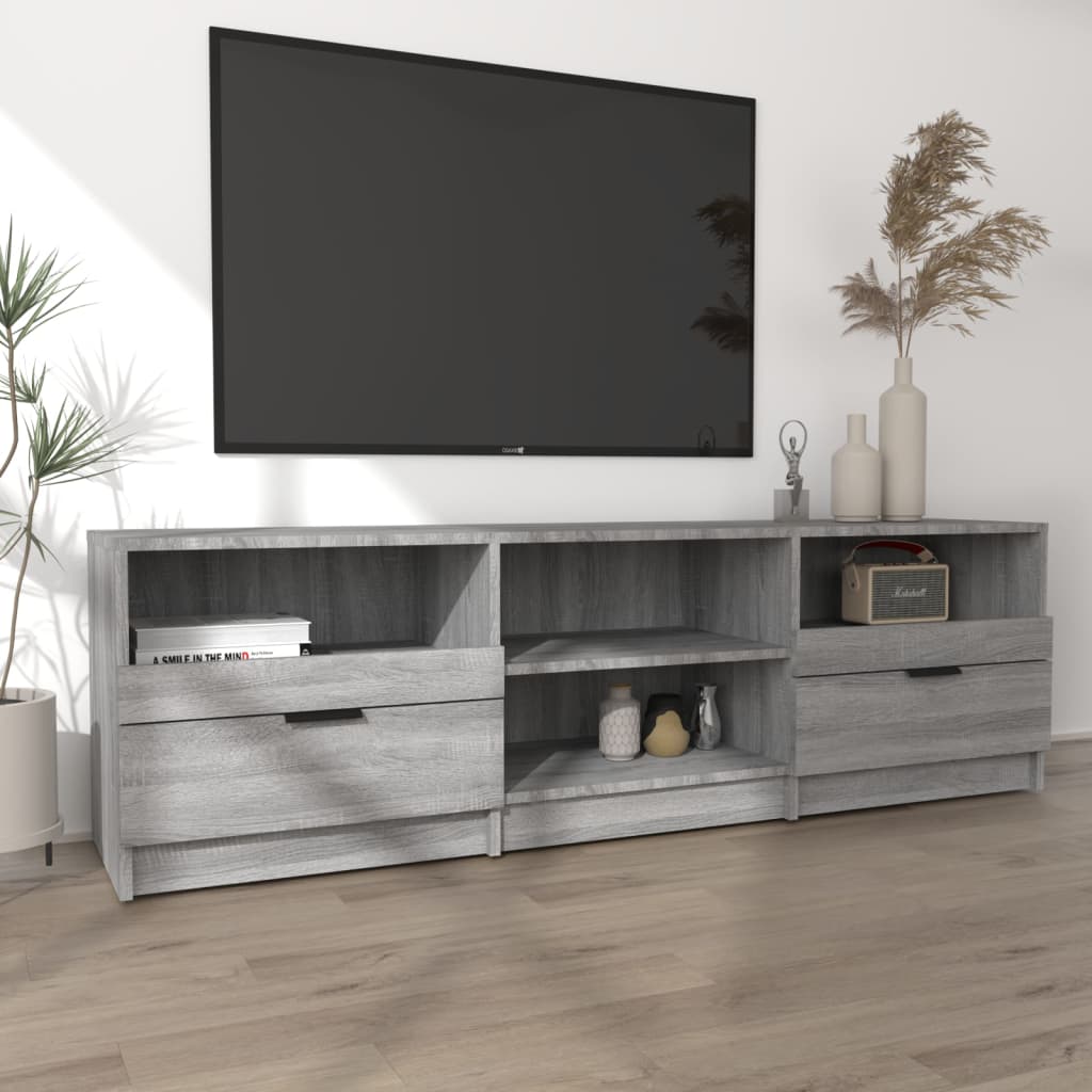 Mobile TV Grigio Sonoma 150x33,5x45 cm in Legno Ingegnerizzato - homemem39