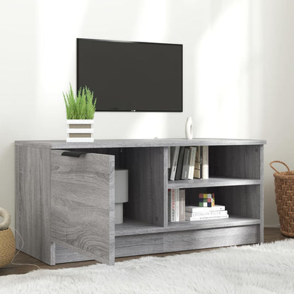 Mobile TV Grigio Sonoma 80x35x36,5 cm in Legno Multistrato - homemem39