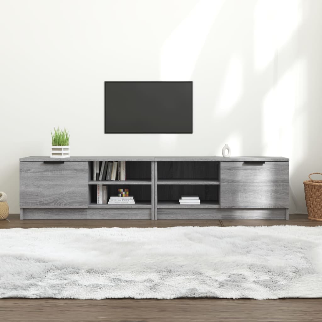 Mobili TV 2 pz Grigio Sonoma 80x35x36,5 cm in Legno Multistrato - homemem39