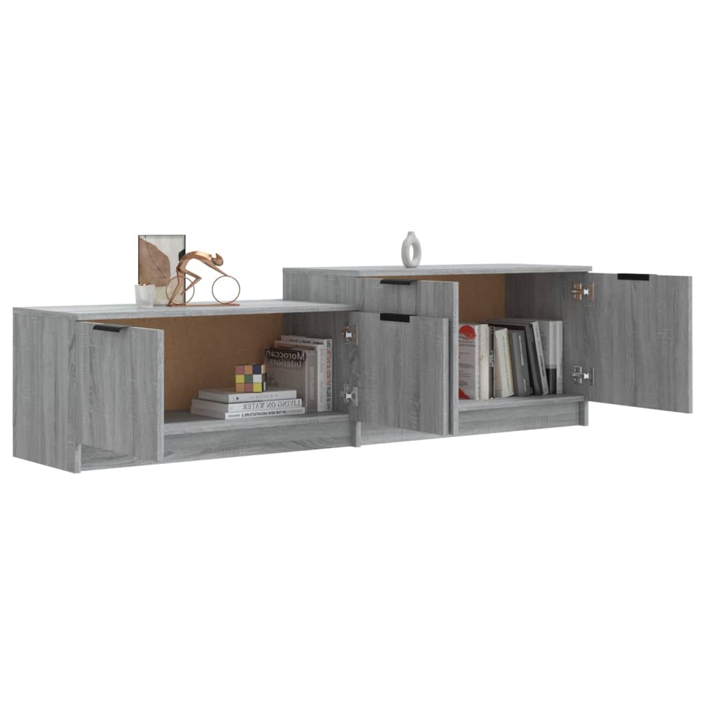 Mobile TV Grigio Sonoma 158,5x36x45 cm in Legno Multistrato - homemem39