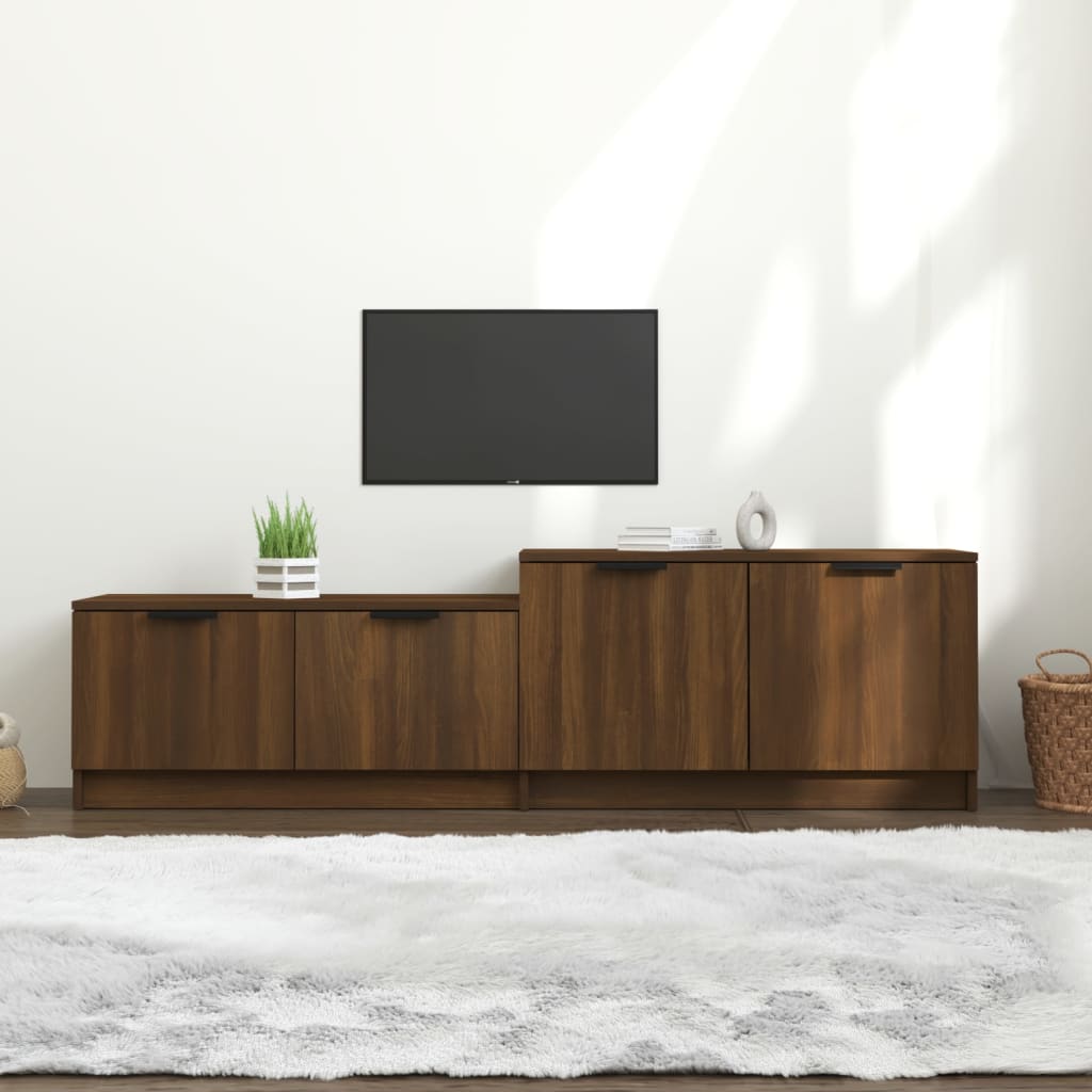 Mobile TV Rovere Marrone 158,5x36x45 cm in Legno Multistrato - homemem39