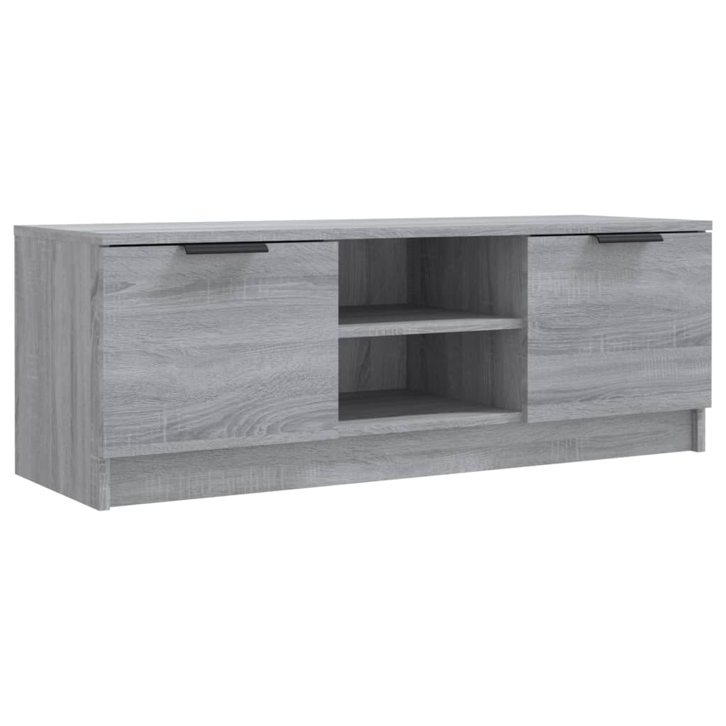 Mobile TV Grigio Sonoma 102x35x36,5 cm in Legno Multistrato - homemem39