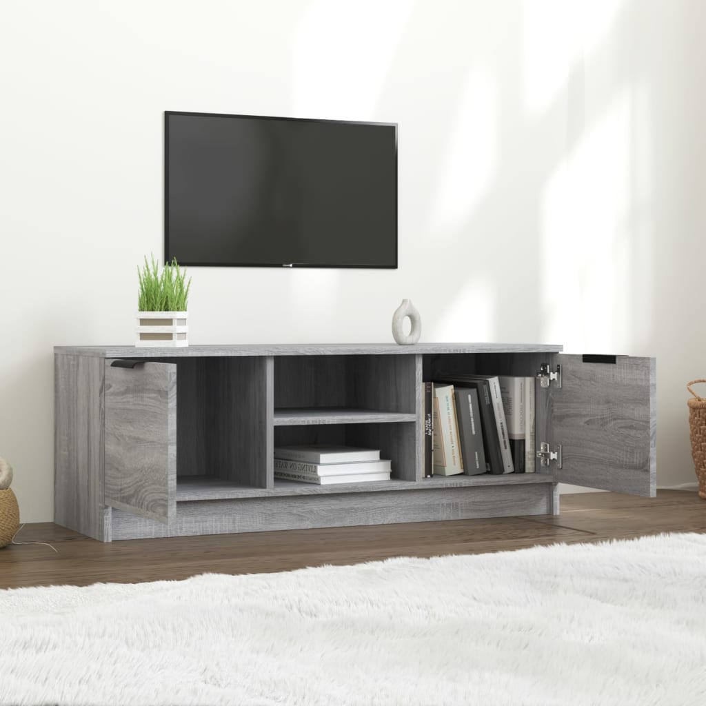 Mobile TV Grigio Sonoma 102x35x36,5 cm in Legno Multistrato - homemem39