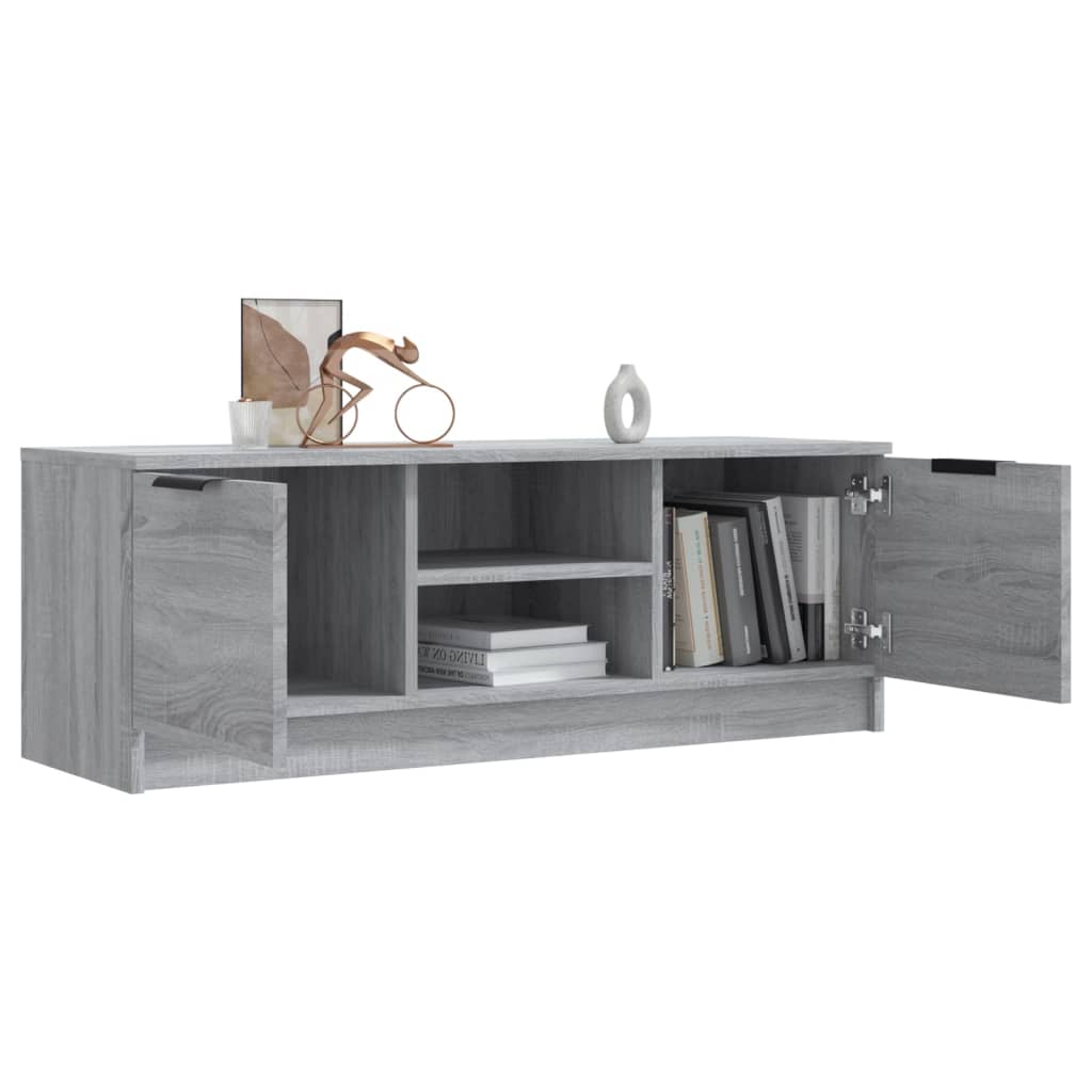 Mobile TV Grigio Sonoma 102x35x36,5 cm in Legno Multistrato - homemem39