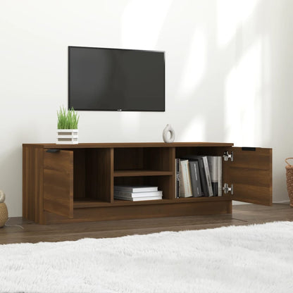 Mobile TV Marrone Rovere 102x35x36,5 cm in Legno Multistrato - homemem39