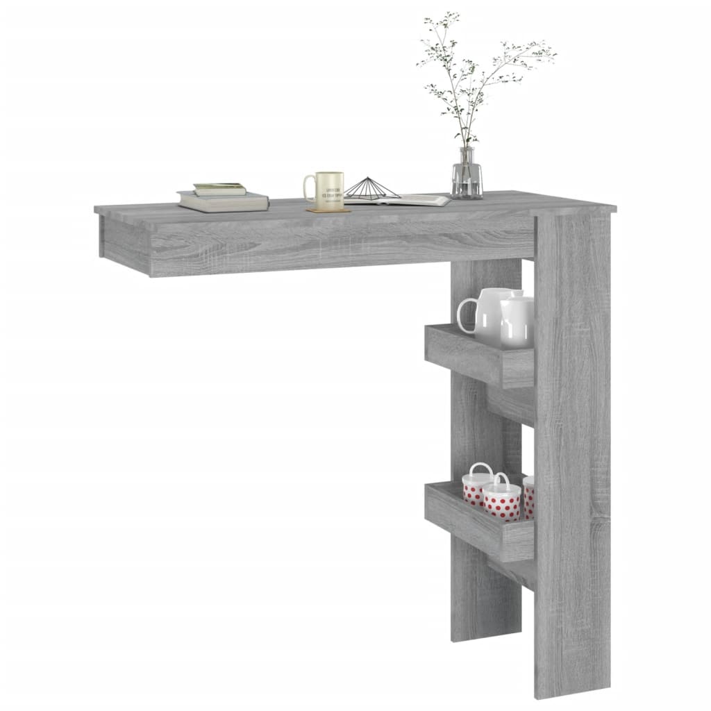 Bancone da Muro Grigio Sonoma 102x45x103,5 cm Legno Multistrato - homemem39