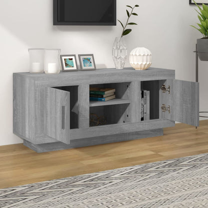 Mobile TV Grigio Sonoma 102x35x45 cm in Legno Multistrato - homemem39