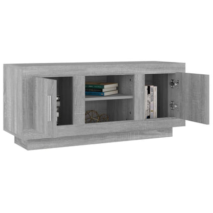 Mobile TV Grigio Sonoma 102x35x45 cm in Legno Multistrato - homemem39