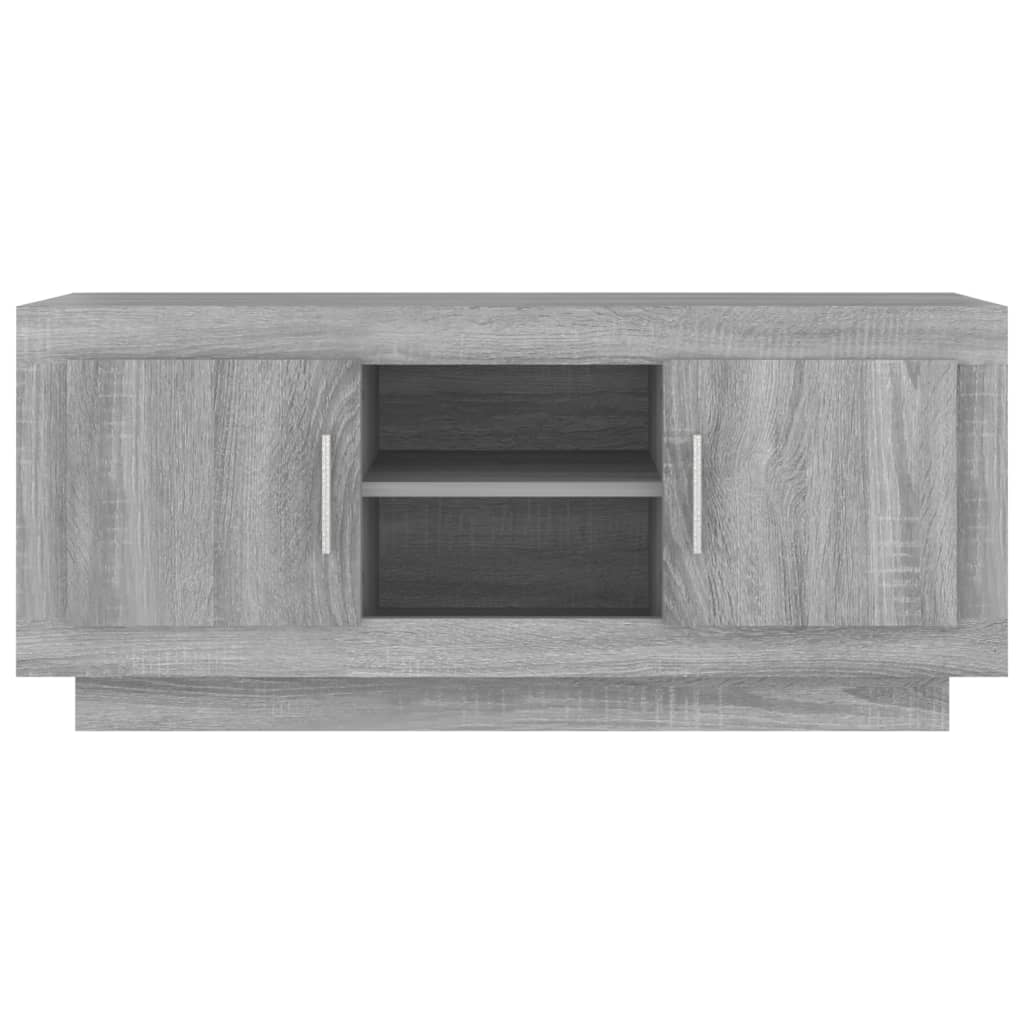 Mobile TV Grigio Sonoma 102x35x45 cm in Legno Multistrato - homemem39