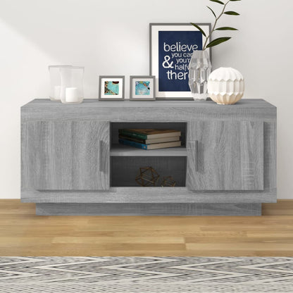 Mobile TV Grigio Sonoma 102x35x45 cm in Legno Multistrato - homemem39