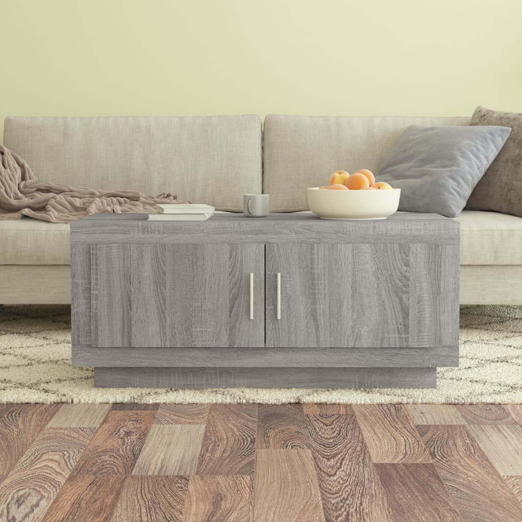 Tavolino da Salotto Grigio Sonoma 102x50x45cm Legno Multistrato - homemem39