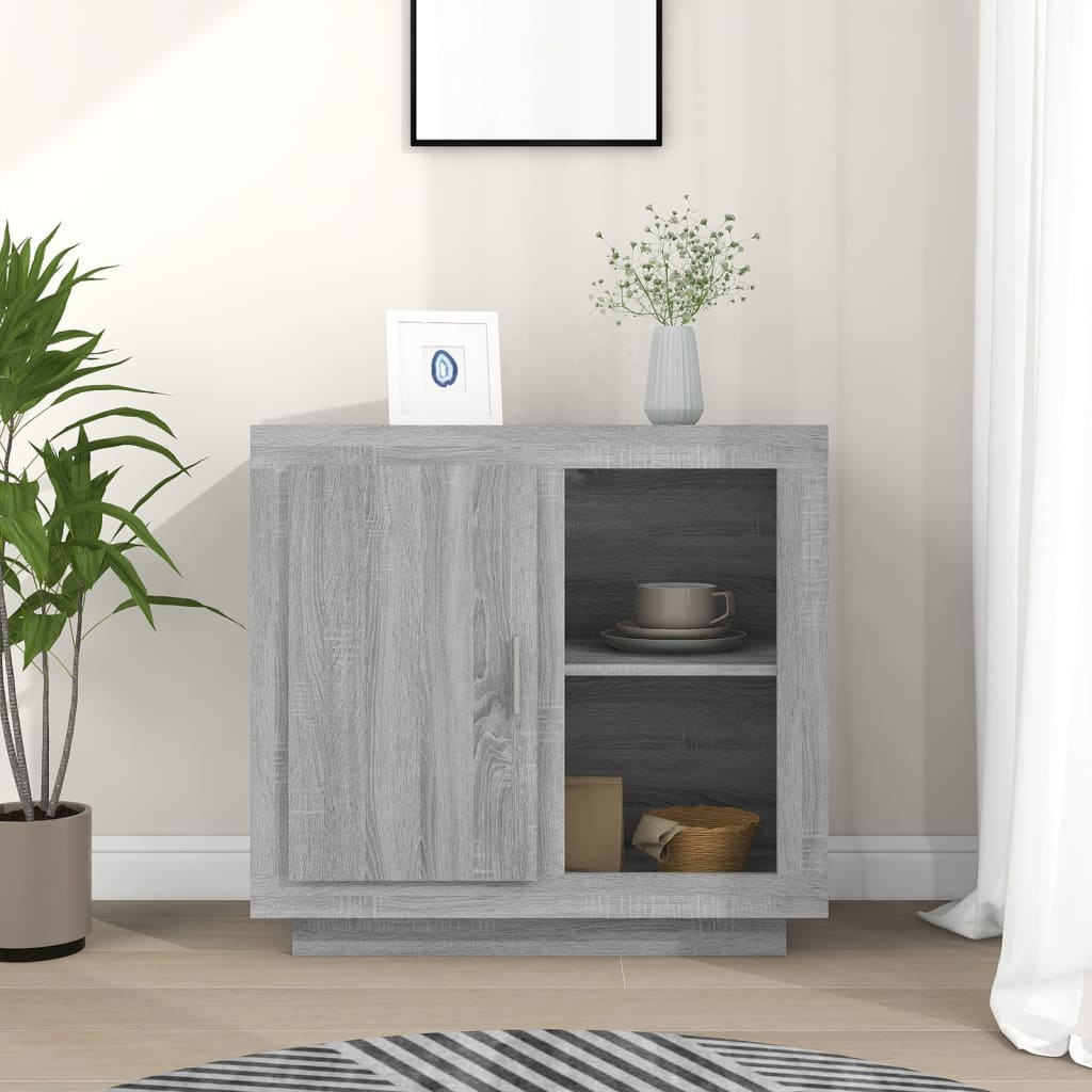 Credenza Grigio Sonoma 80x40x75 cm - homemem39