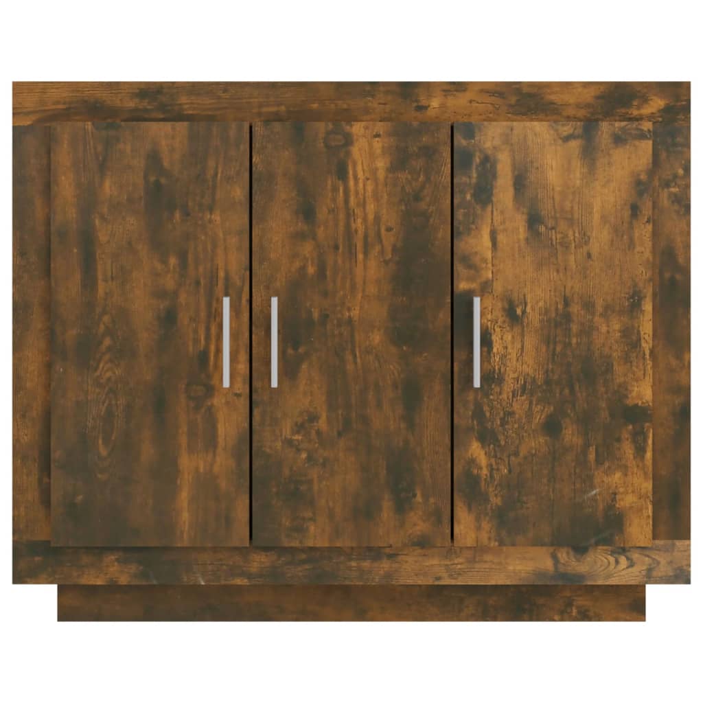 Credenza Rovere Fumo 92x35x75 cm in Legno Multistrato - homemem39