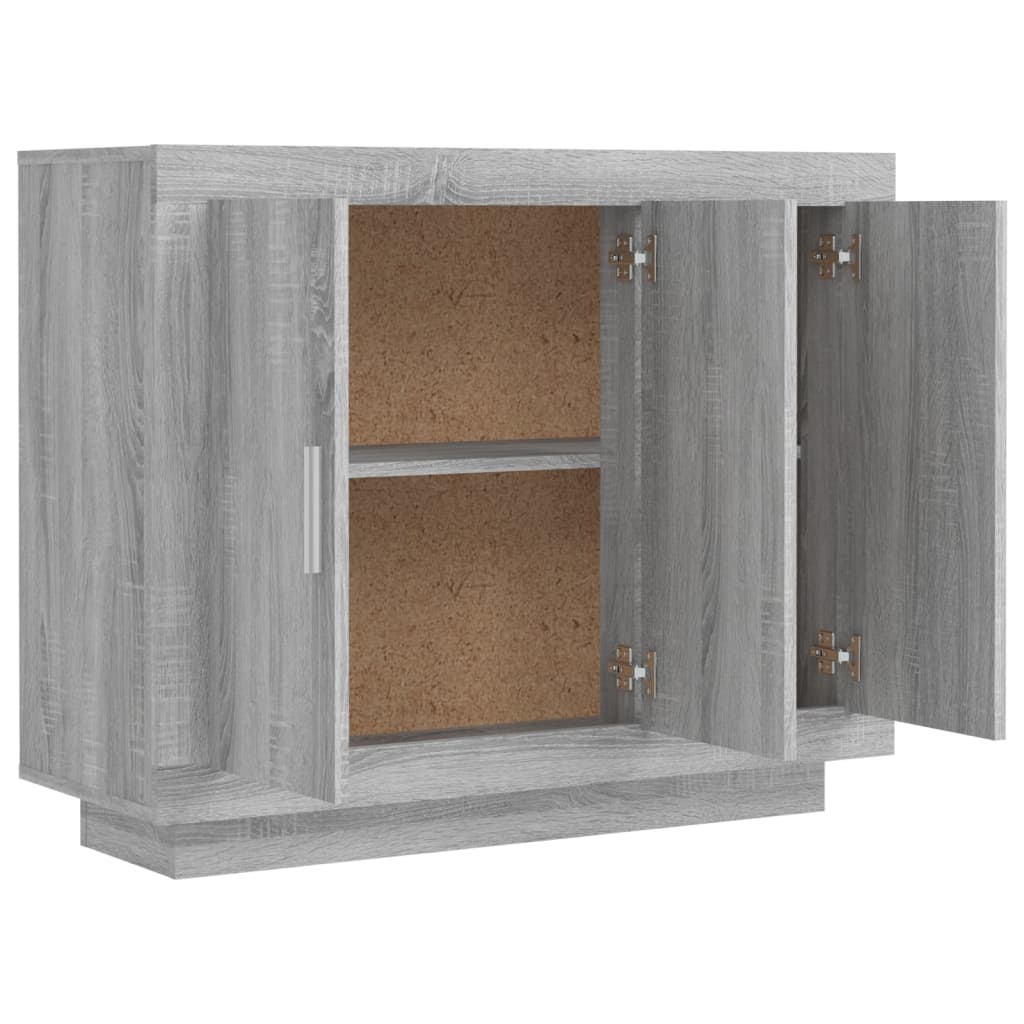 Credenza Grigio Sonoma 92x35x75 cm in Legno Multistrato - homemem39