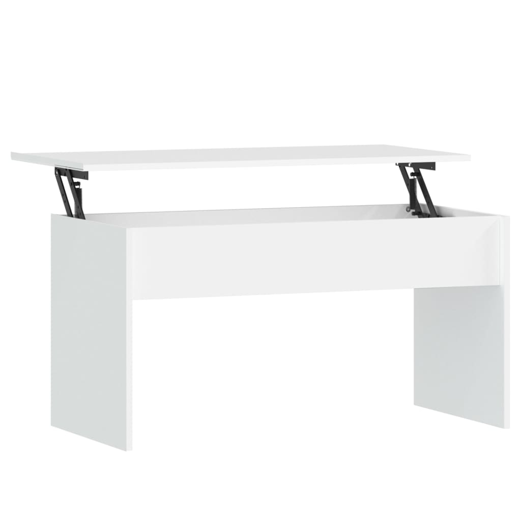Tavolino da Salotto Bianco 102x50,5x52,5cm in Legno Multistrato - homemem39