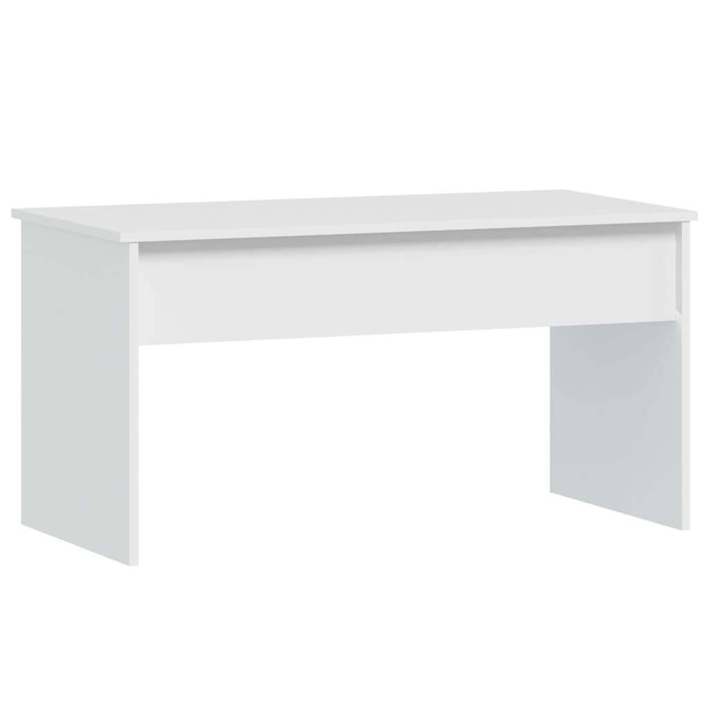 Tavolino da Salotto Bianco 102x50,5x52,5cm in Legno Multistrato - homemem39