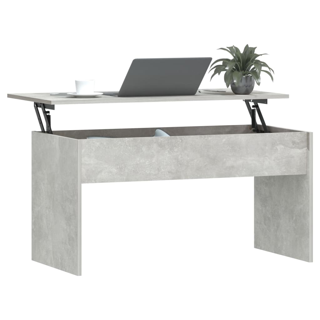 Tavolino Grigio Cemento 102x50,5x52,5 cm in Legno Multistrato - homemem39