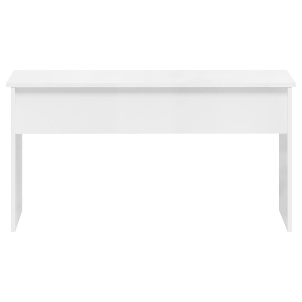 Tavolino Bianco Lucido 102x50,5x52,5 cm in Legno Multistrato - homemem39