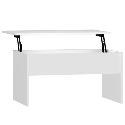 Tavolino da Salotto Bianco 80x50,5x41,5 cm Legno Multistrato - homemem39