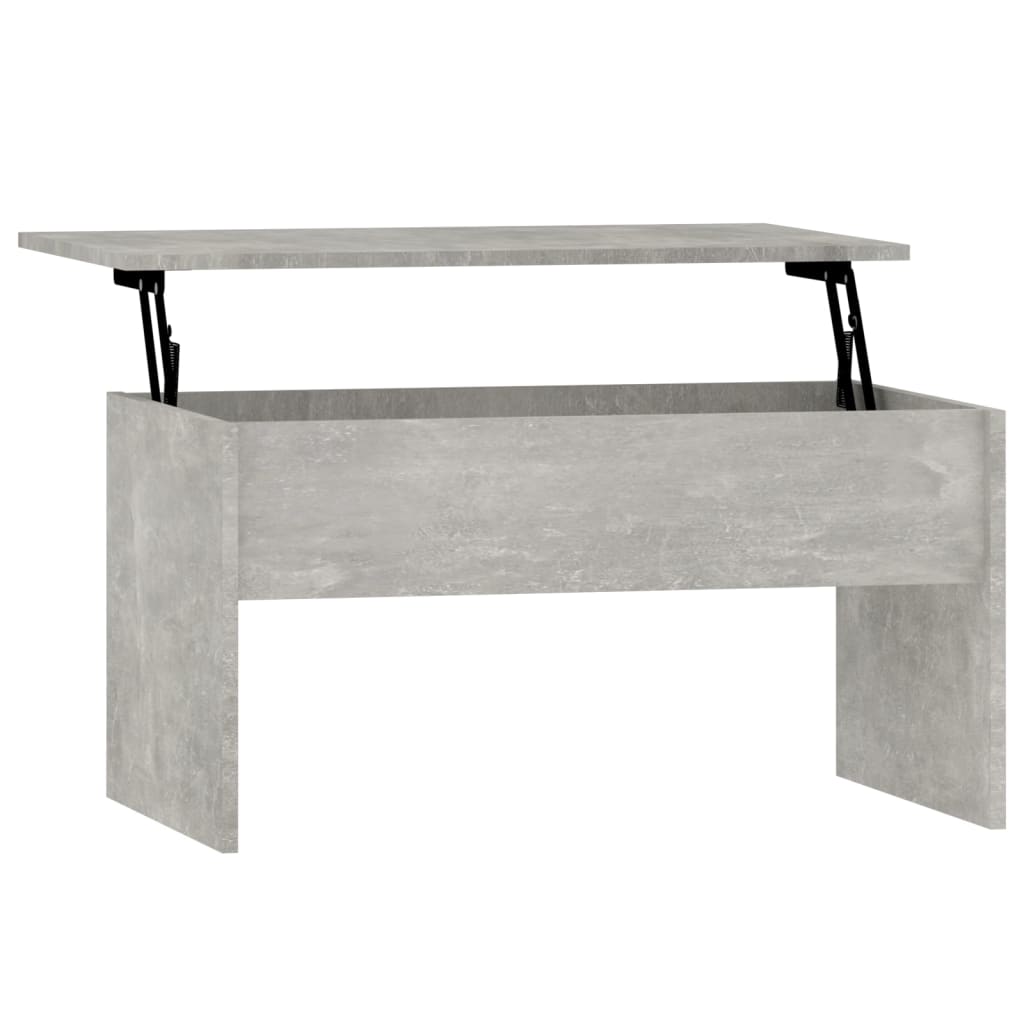 Tavolino Grigio Cemento 80x50,5x41,5 cm in Legno Multistrato - homemem39