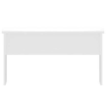 Tavolino Bianco Lucido 80x50,5x41,5 cm in Legno Multistrato - homemem39