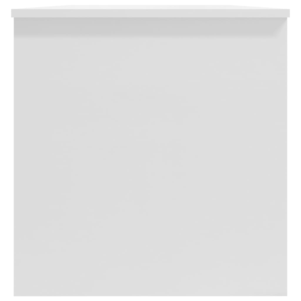 Tavolino Salotto Bianco Lucido 102x50x52,5 cm Legno Multistrato - homemem39