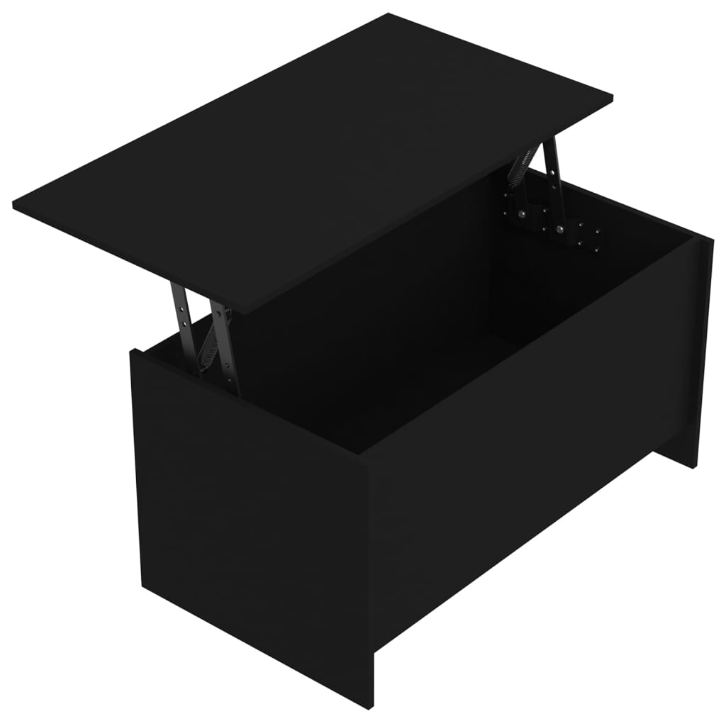 Tavolino da Salotto Nero 102x55,5x52,5 cm in Legno Multistrato - homemem39