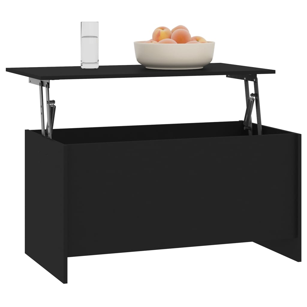 Tavolino da Salotto Nero 102x55,5x52,5 cm in Legno Multistrato - homemem39