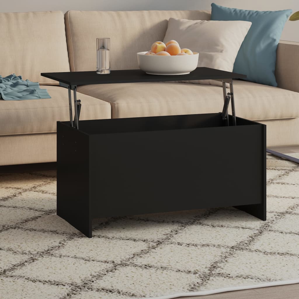 Tavolino da Salotto Nero 102x55,5x52,5 cm in Legno Multistrato - homemem39