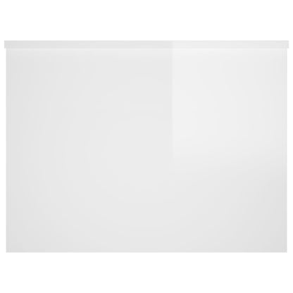 Tavolino Salotto Bianco Lucido 80x55,5x41,5cm Legno Multistrato - homemem39