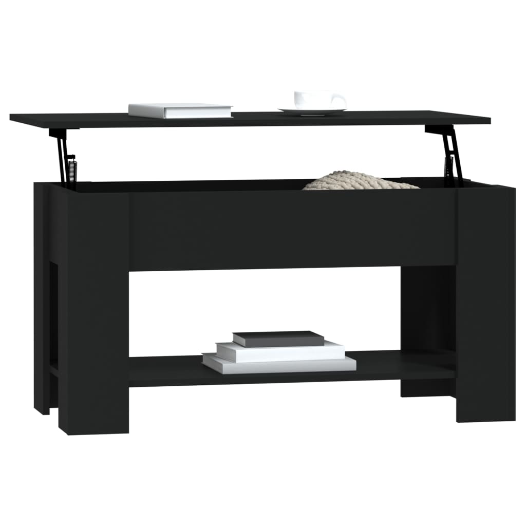 Tavolino da Salotto Nero 101x49x52 cm in Legno Multistrato - homemem39