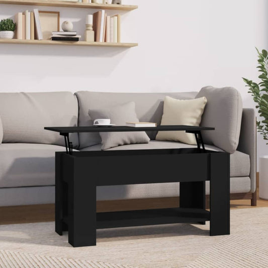 Tavolino da Salotto Nero 101x49x52 cm in Legno Multistrato - homemem39