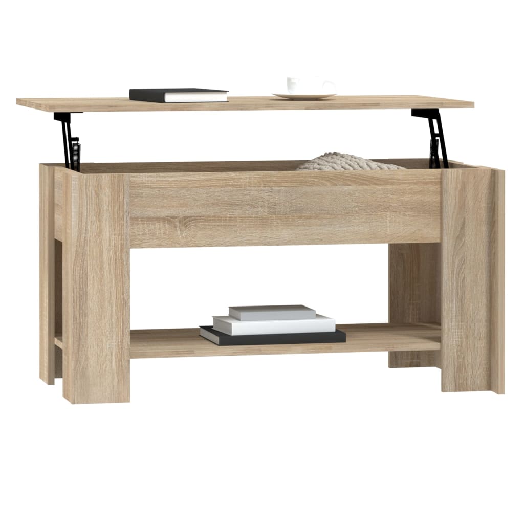 Tavolino da Salotto Rovere Sonoma 101x49x52cm Legno Multistrato - homemem39