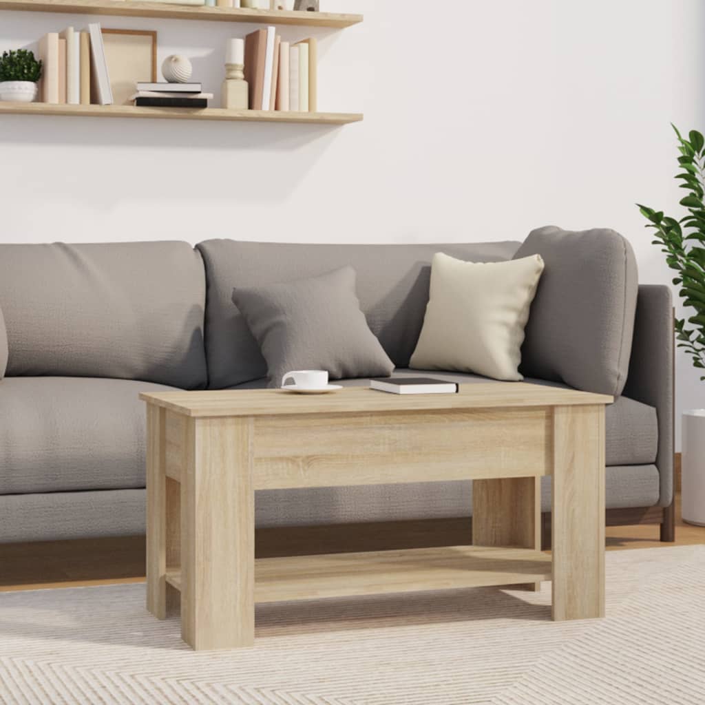 Tavolino da Salotto Rovere Sonoma 101x49x52cm Legno Multistrato - homemem39