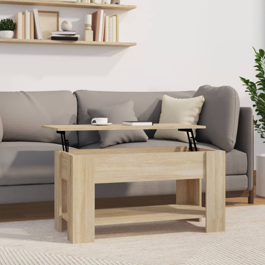 Tavolino da Salotto Rovere Sonoma 101x49x52cm Legno Multistrato - homemem39