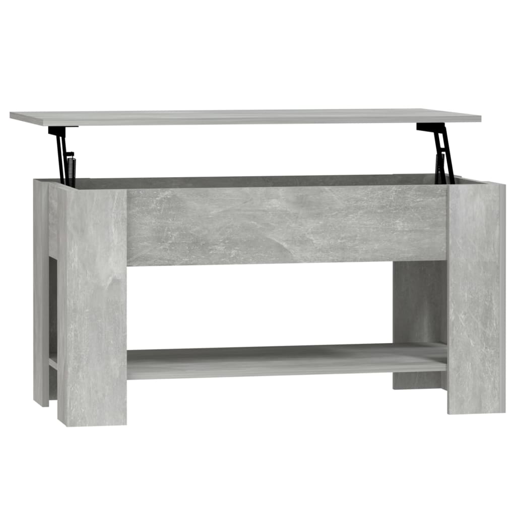 Tavolino Salotto Grigio Cemento 101x49x52 cm Legno Multistrato - homemem39