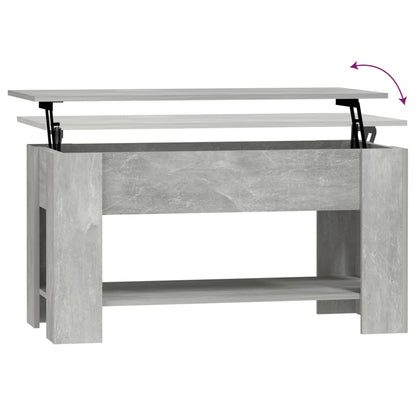 Tavolino Salotto Grigio Cemento 101x49x52 cm Legno Multistrato - homemem39