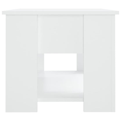 Tavolino da Salotto Bianco 79x49x41 cm in Legno Multistrato - homemem39