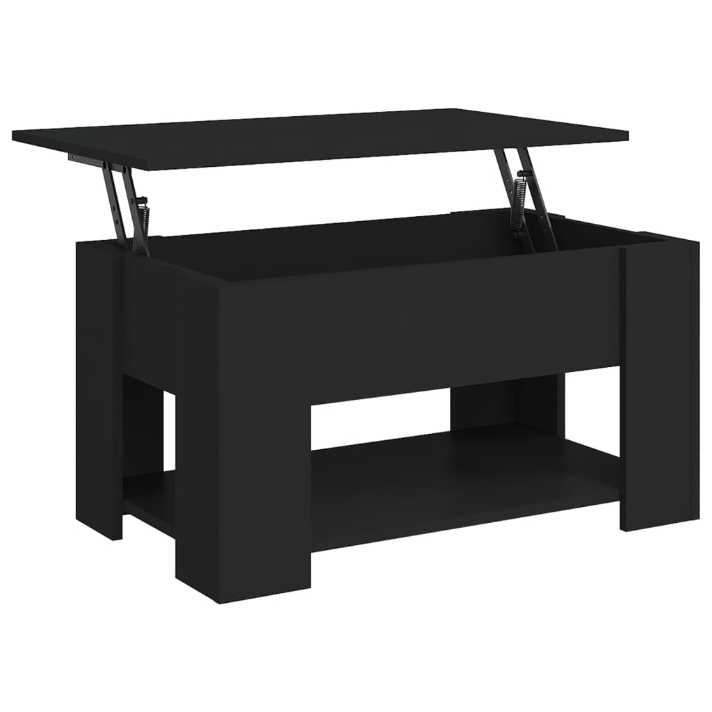 Tavolino da Salotto Nero 79x49x41 cm in Legno Multistrato - homemem39