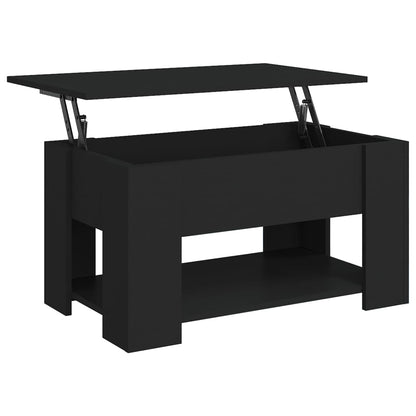 Tavolino da Salotto Nero 79x49x41 cm in Legno Multistrato - homemem39