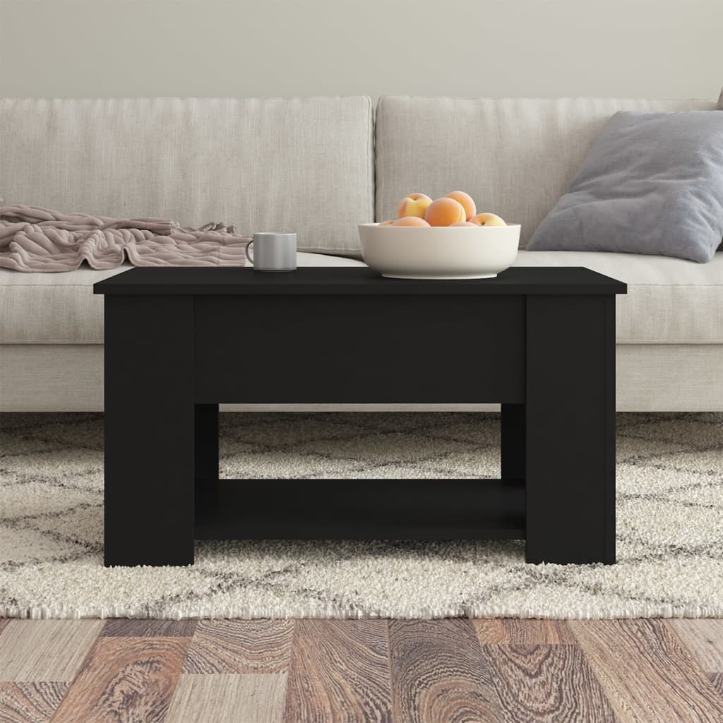 Tavolino da Salotto Nero 79x49x41 cm in Legno Multistrato - homemem39