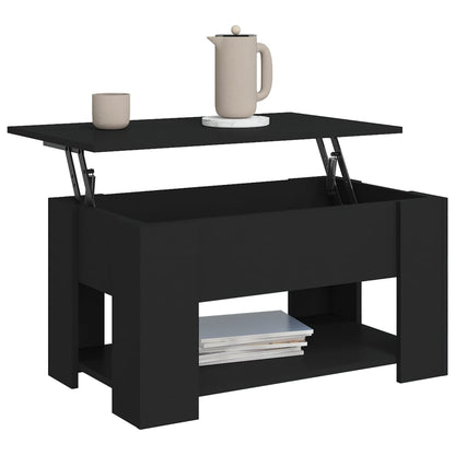 Tavolino da Salotto Nero 79x49x41 cm in Legno Multistrato - homemem39