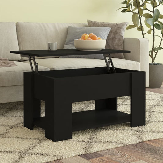 Tavolino da Salotto Nero 79x49x41 cm in Legno Multistrato - homemem39