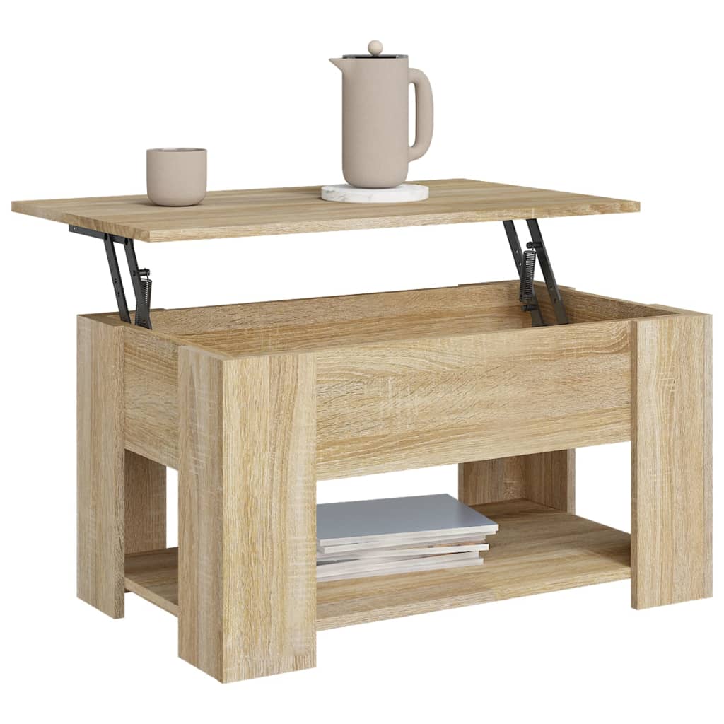 Tavolino da Salotto Rovere Sonoma 79x49x41 cm Legno Multistrato - homemem39