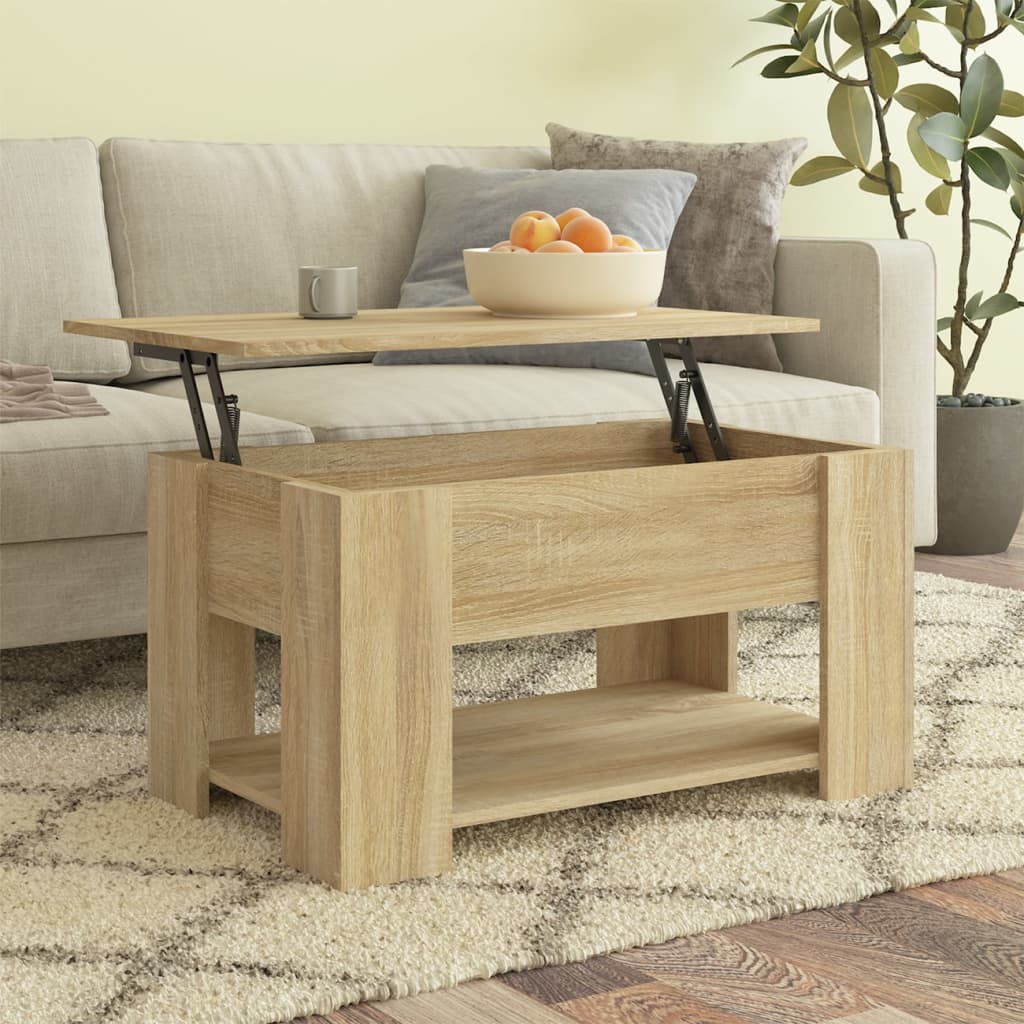 Tavolino da Salotto Rovere Sonoma 79x49x41 cm Legno Multistrato - homemem39