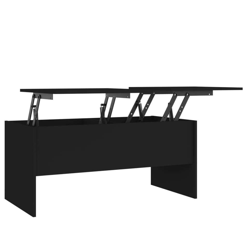 Tavolino da Salotto Nero 102x50,5x46,5 cm in Legno Multistrato - homemem39