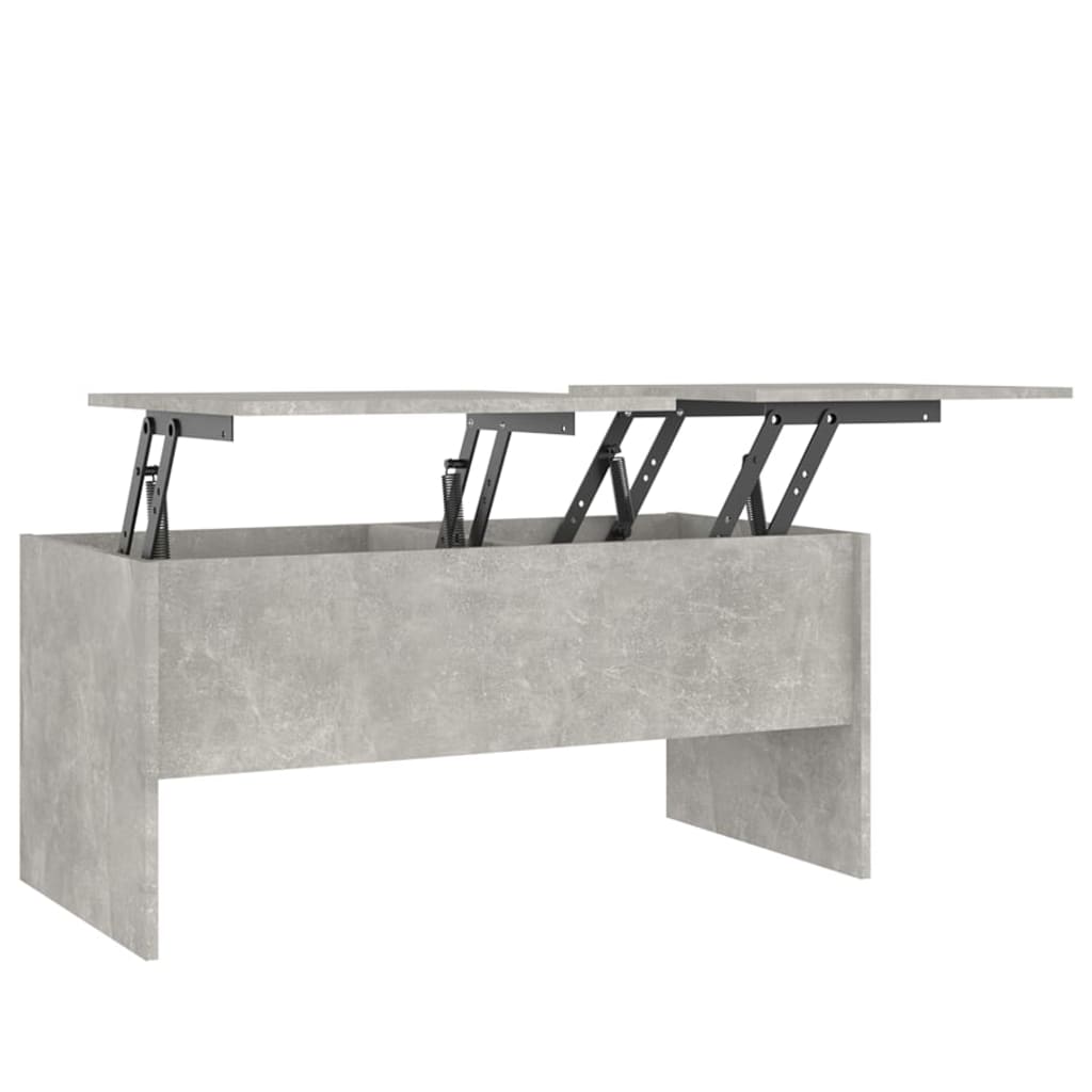 Tavolino Grigio Cemento 102x50,5x46,5 cm in Legno Multistrato - homemem39